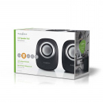 Nedis PC-Speaker | 2.0 | 12 W | 3,5 mm Male | USB Gevoed | Volumebediening