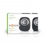 Nedis PC-Speaker | 2.0 | 12 W | 3,5 mm Male | USB Gevoed | Volumebediening