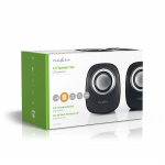 Nedis PC-Speaker | 2.0 | 12 W | 3,5 mm Male | USB Gevoed | Volumebediening