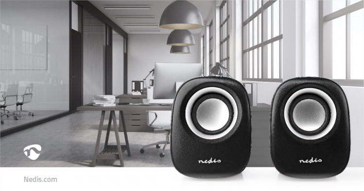 Nedis PC-Speaker | 2.0 | 12 W | 3,5 mm Male | USB Gevoed | Volumebediening