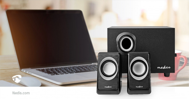 Nedis PC-Speaker | 2.1 | 33 W | 3,5 mm Male | USB Gevoed | Volumebediening Nedis PC-Speaker | 2.1 | 33 W | 3,5 mm Male | USB Gevoed | Volumebediening