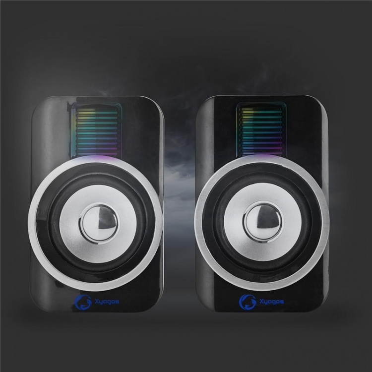 Nedis Gaming Speaker | Speaker-kanalen: 2.0 | USB Gevoed | 3,5 mm Male | 30 W | RGB | Volumebediening