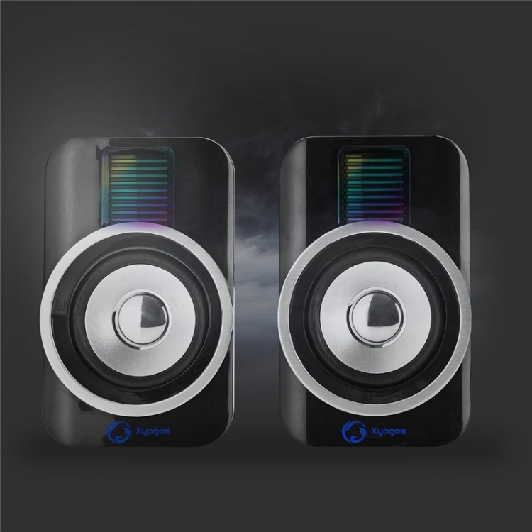 Nedis Gaming Speaker | Speaker-kanalen: 2.0 | USB Gevoed | 3,5 mm Male | 30 W | RGB | Volumebediening