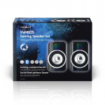 Nedis Gaming Speaker | Speaker-kanalen: 2.0 | USB Gevoed | 3,5 mm Male | 30 W | RGB | Volumebediening