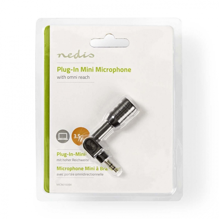 Nedis Microfoon | Gebruikt voor: Notebook | Bedraad | 1x 3.5 mm Nedis Microfoon | Gebruikt voor: Notebook | Bedraad | 1x 3.5 mm