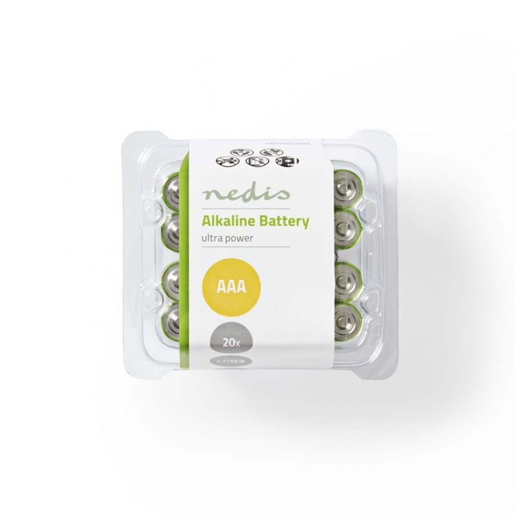 Nedis Alkaline-Batterij AAA | 1.5 V DC | 20-Pak Nedis Alkaline-Batterij AAA | 1.5 V DC | 20-Pak
