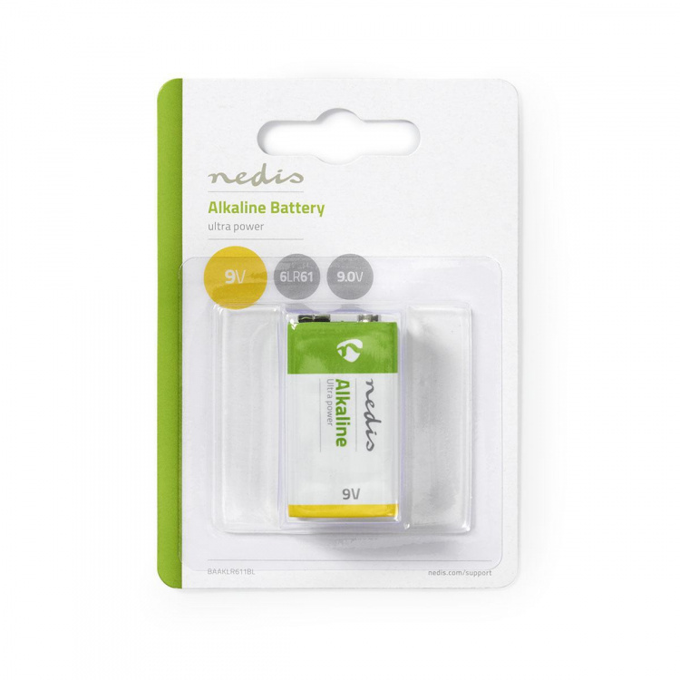 Nedis Alkaline-Batterij 9V | 6LR61 | 1-Pak Nedis Alkaline-Batterij 9V | 6LR61 | 1-Pak