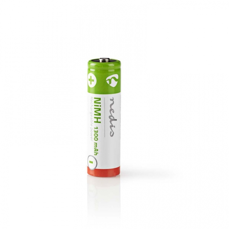 Nedis Oplaadbare NiMH-Batterij AA | 1.2 V DC | 1300 mAh | 4-Pak Nedis Oplaadbare NiMH-Batterij AA | 1.2 V DC | 1300 mAh | 4-Pak