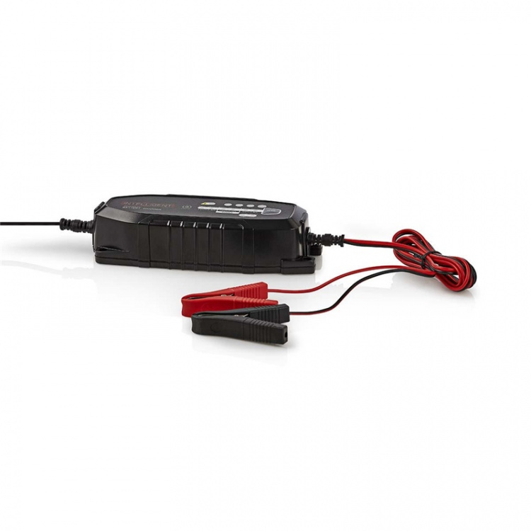 Nedis Loodzuuracculader | 6 / 12 / 12.8 V DC | 3.8 A | Druppelladen | Type C (CEE 7/16) | Accuklemmen | Batterijtype: AGM / Gel / Loodzwavel / SLA / VRLA | Zwart Nedis Loodzuuracculader | 6 / 12 / 12.8 V DC | 3.8 A | Druppelladen | Type C (CEE 7/16) | Accuklemmen | Batterijtype: AGM / Gel / Loodzwavel / SLA / VRLA | Zwart