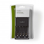 Nedis NiMH-Batterijlader AA / AAA | 1.2 V DC | Druppelladen | Type C (CEE 7/16) | Batterijtype: AA / AAA | Wit / Zwart Nedis NiMH-Batterijlader AA / AAA | 1.2 V DC | Druppelladen | Type C (CEE 7/16) | Batterijtype: AA / AAA | Wit / Zwart