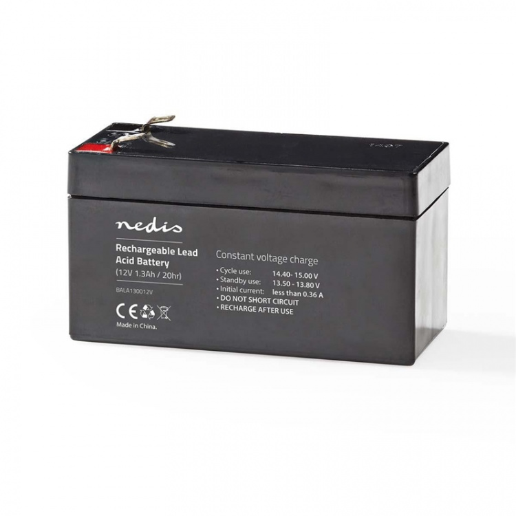 Nedis Oplaadbare Loodaccu | Lead-Acid | Oplaadbaar | 12 V | 1300 mAh Nedis Oplaadbare Loodaccu | Lead-Acid | Oplaadbaar | 12 V | 1300 mAh