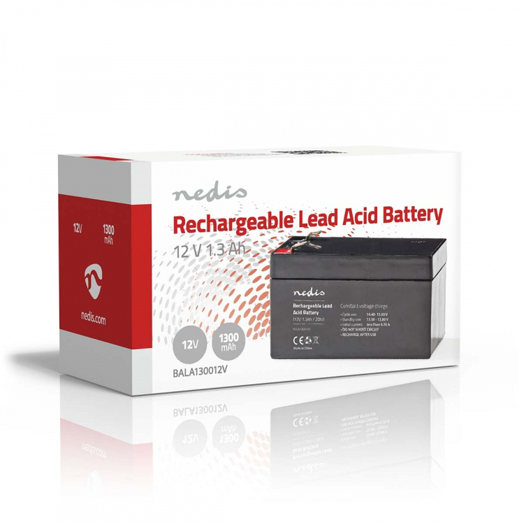 Nedis Oplaadbare Loodaccu | Lead-Acid | Oplaadbaar | 12 V | 1300 mAh Nedis Oplaadbare Loodaccu | Lead-Acid | Oplaadbaar | 12 V | 1300 mAh
