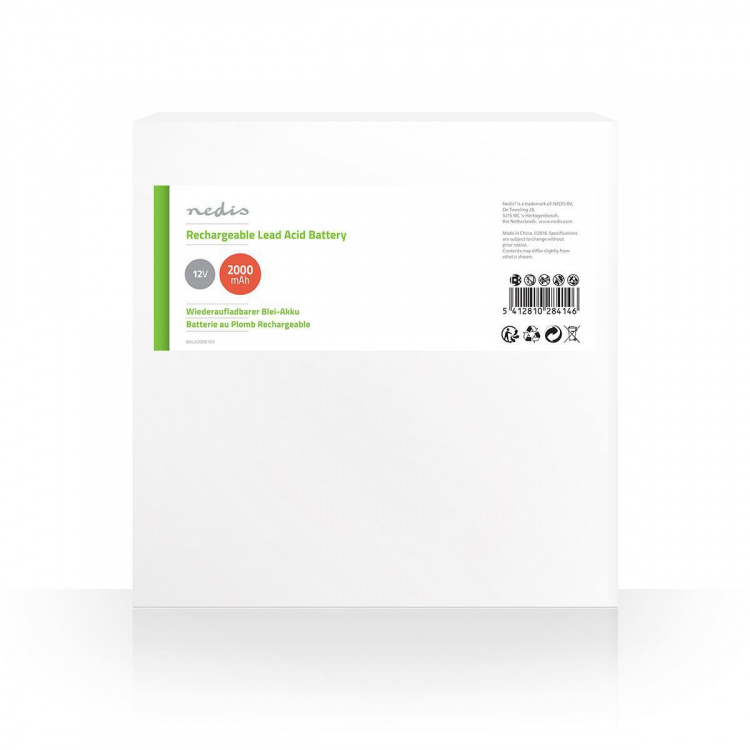 Nedis Oplaadbare Loodaccu | Lead-Acid | Oplaadbaar | 12 V | 2000 mAh