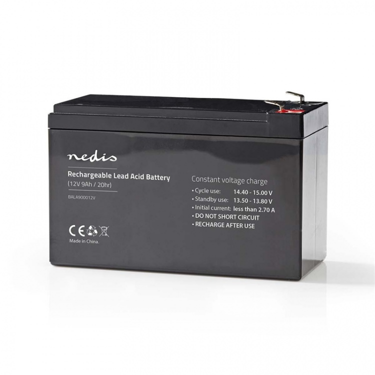 Nedis Oplaadbare Loodaccu | Lead-Acid | Oplaadbaar | 12 V | 9000 mAh