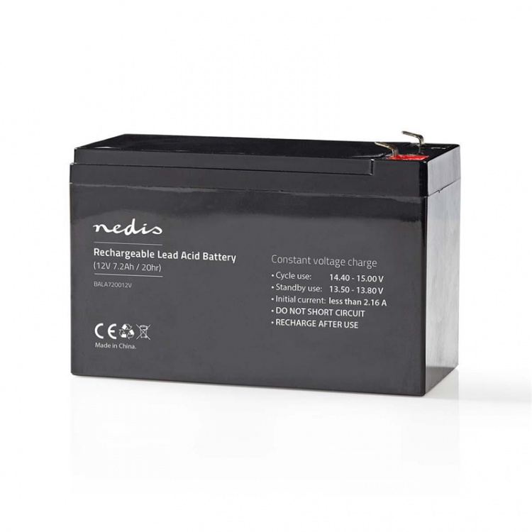 Nedis Oplaadbare Loodaccu | Lead-Acid | Oplaadbaar | 12 V | 7200 mAh Nedis Oplaadbare Loodaccu | Lead-Acid | Oplaadbaar | 12 V | 7200 mAh