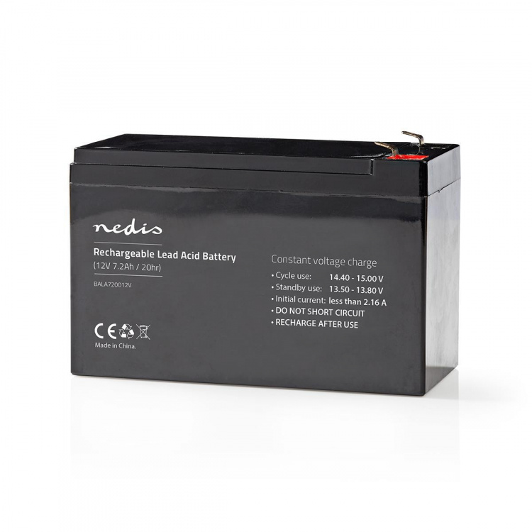 Nedis Oplaadbare Loodaccu | Lead-Acid | Oplaadbaar | 12 V | 7200 mAh Nedis Oplaadbare Loodaccu | Lead-Acid | Oplaadbaar | 12 V | 7200 mAh