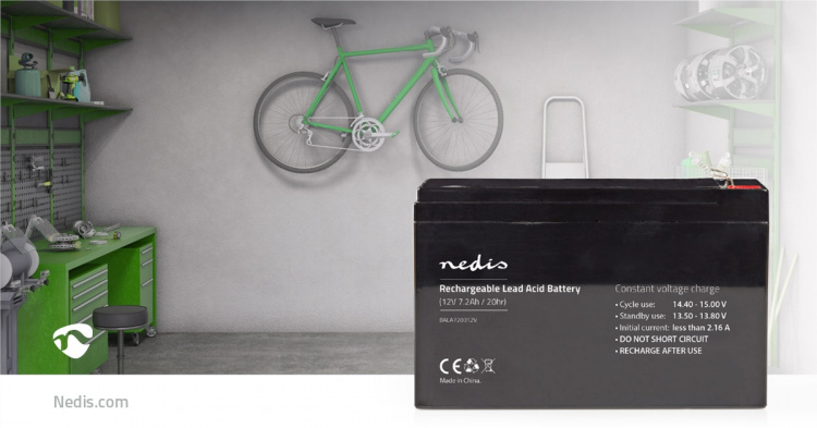 Nedis Oplaadbare Loodaccu | Lead-Acid | Oplaadbaar | 12 V | 7200 mAh Nedis Oplaadbare Loodaccu | Lead-Acid | Oplaadbaar | 12 V | 7200 mAh