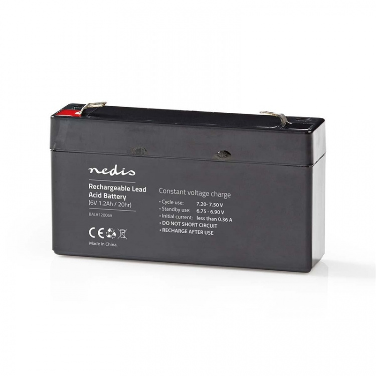 Nedis Oplaadbare Loodaccu | Lead-Acid | Oplaadbaar | 6 V | 1200 mAh Nedis Oplaadbare Loodaccu | Lead-Acid | Oplaadbaar | 6 V | 1200 mAh