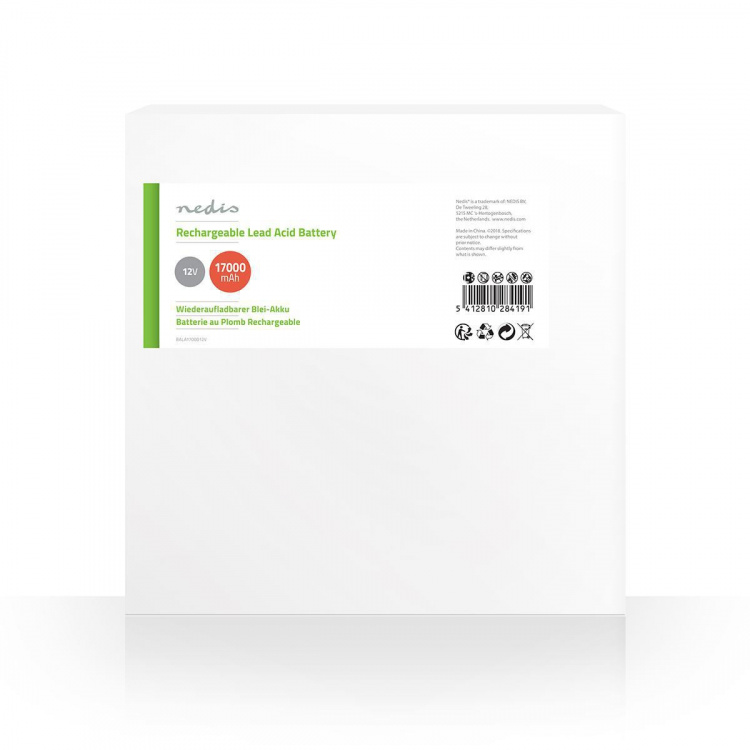 Nedis Oplaadbare Loodaccu | Lead-Acid | Oplaadbaar | 12 V | 17000 mAh
