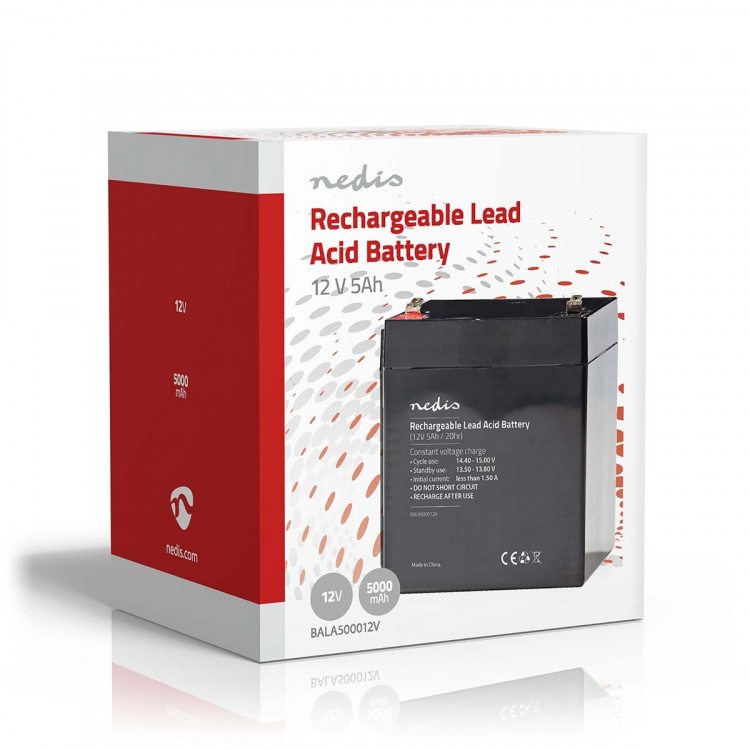 Nedis Oplaadbare Loodaccu | Lead-Acid | Oplaadbaar | 12 V | 5000 mAh Nedis Oplaadbare Loodaccu | Lead-Acid | Oplaadbaar | 12 V | 5000 mAh