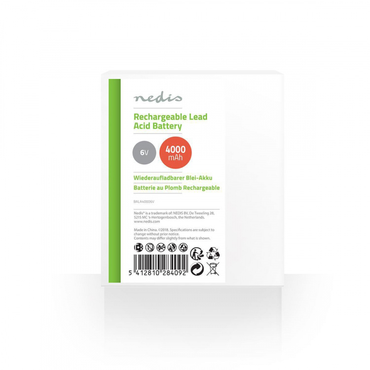 Nedis Oplaadbare Loodaccu | Lead-Acid | Oplaadbaar | 6 V | 4000 mAh