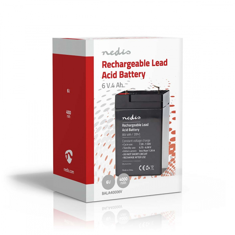 Nedis Oplaadbare Loodaccu | Lead-Acid | Oplaadbaar | 6 V | 4000 mAh