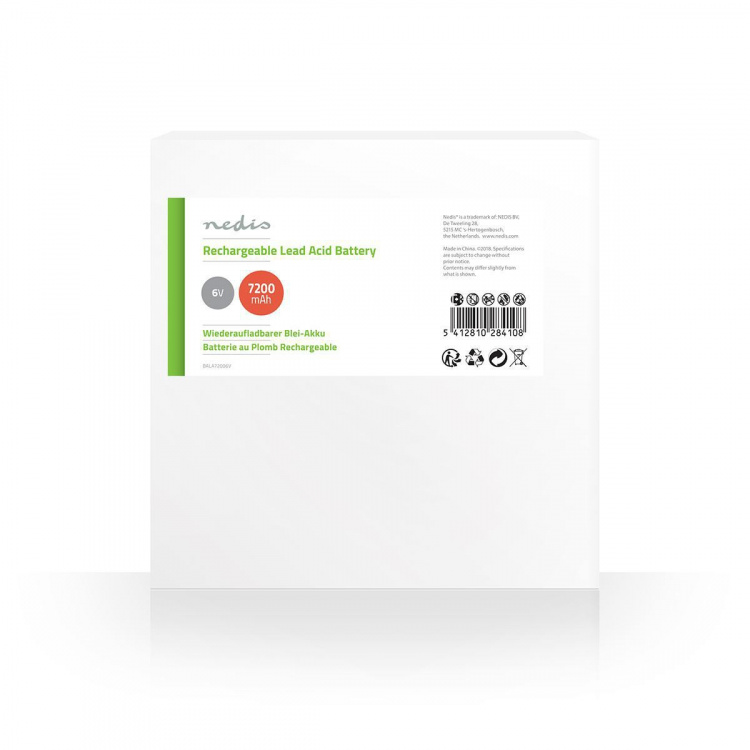 Nedis Oplaadbare Loodaccu | Lead-Acid | Oplaadbaar | 6 V | 7200 mAh Nedis Oplaadbare Loodaccu | Lead-Acid | Oplaadbaar | 6 V | 7200 mAh