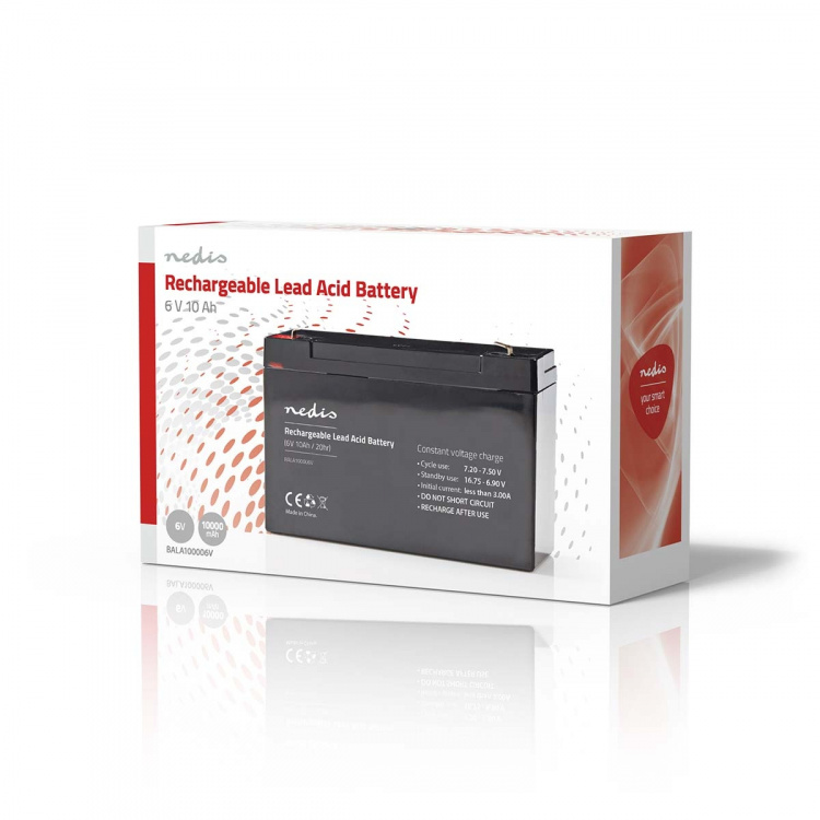 Nedis Oplaadbare Loodaccu | Lead-Acid | Oplaadbaar | 6 V | 10000 mAh