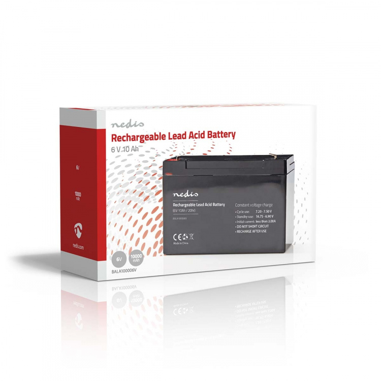 Nedis Oplaadbare Loodaccu | Lead-Acid | Oplaadbaar | 6 V | 10000 mAh