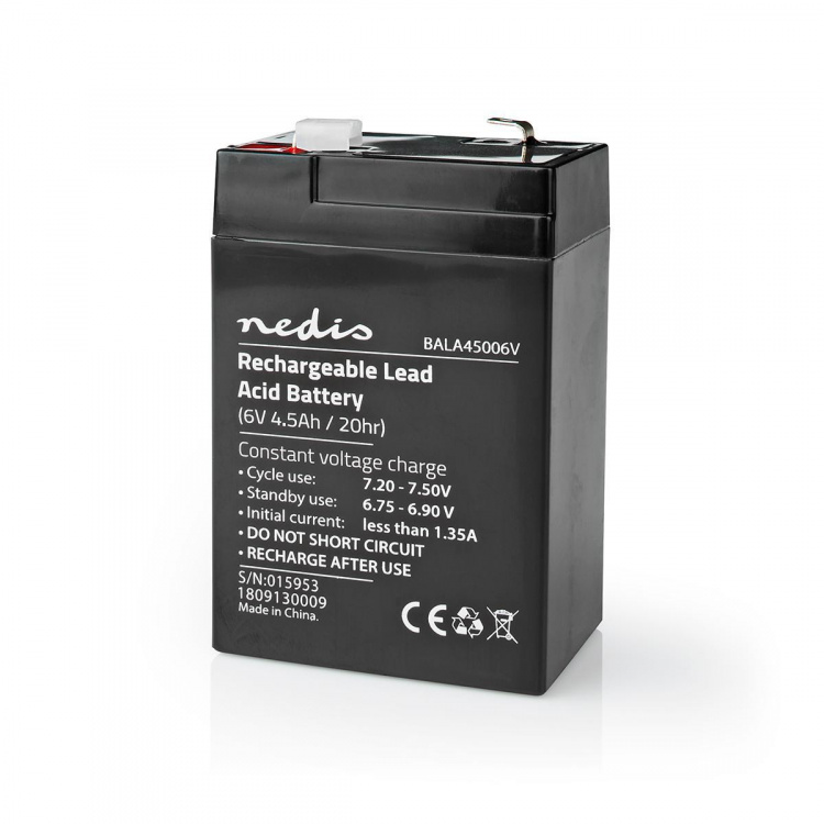 Nedis Oplaadbare Loodaccu | Lead-Acid | Oplaadbaar | 6 V | 4500 mAh Nedis Oplaadbare Loodaccu | Lead-Acid | Oplaadbaar | 6 V | 4500 mAh