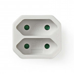 Nedis Stopcontact-Splitter | Type-F (CEE 7/7) | 250 V AC 50 Hz | Frans / Type-C (CEE 7/16) | 250 V AC 50/60 Hz | 2.5 A | 1100 W | Wit