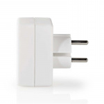 Nedis Stopcontact-Splitter | Type-F (CEE 7/7) | 250 V AC 50 Hz | Frans / Type-C (CEE 7/16) | 250 V AC 50/60 Hz | 2.5 A | 1700 W | Wit