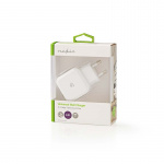 Nedis Oplader | 24 W | Snellaad functie | 2x 2.4 A | Outputs: 2 | 2x USB-A | Geen Kabel Inbegrepen | Single Voltage Output | Wit