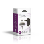 Nedis Universele AC-Stroomadapter | 18 W | 3 - 12 V DC | 1.80 m | 1.5 / 2.1 A | 6 plug(s) | Zwart Nedis Universele AC-Stroomadapter | 18 W | 3 - 12 V DC | 1.80 m | 1.5 / 2.1 A | 6 plug(s) | Zwart