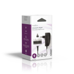 Nedis Universele AC-Stroomadapter | 27 W | 3 - 12 V DC | 1.80 m | 2.25 A | 6 plug(s) | Zwart
