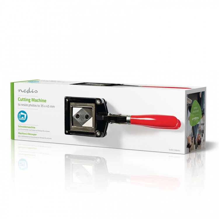 Nedis Pasfotosnijder | 35 x 45 mm | Metaal | Rood / Zwart