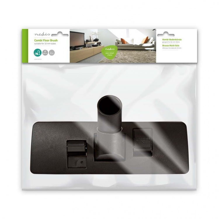 Nedis Combivloerborstel | Kunststof | Universeel toepasbaar | 32 mm