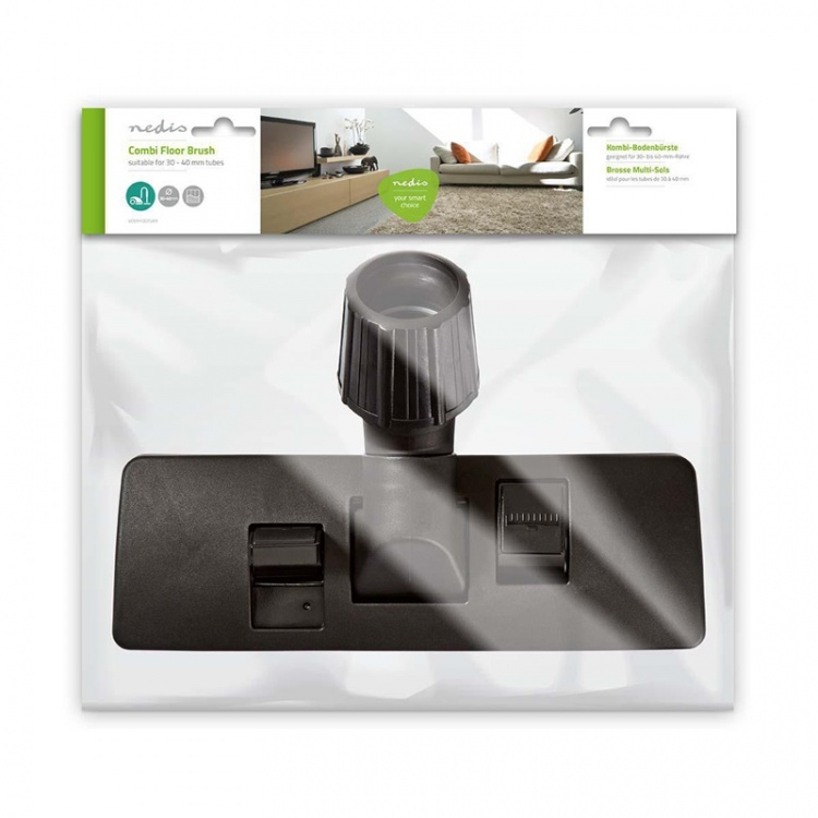 Nedis Combivloerborstel | Kunststof | Universeel toepasbaar | 30 - 40 mm