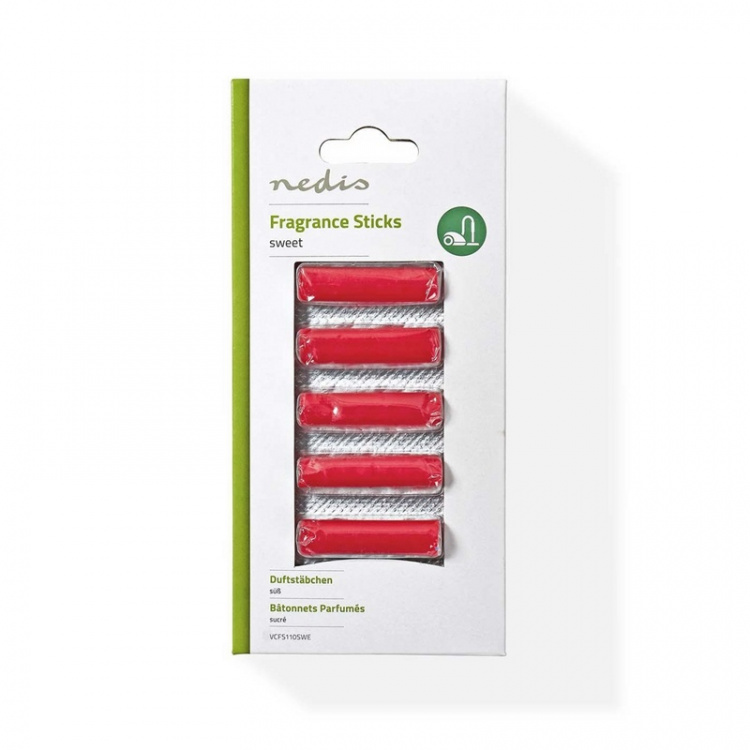 Nedis Geurparels voor Stofzuiger | Zoet | 5 Navullingen | Rood