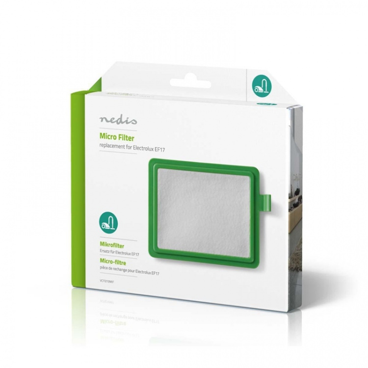 Nedis Microfilter voor Stofzuiger | Vervanging voor: Electrolux / Tornado / Volta | Groen
