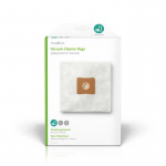 Nedis Stofzuigerzak | 4 Stuks | Synthetisch | Meest verkocht voor: Universeel | Wit