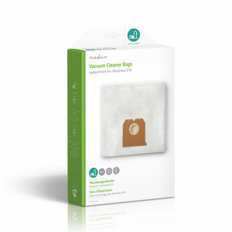 Nedis Stofzuigerzak | 4 Stuks | Synthetisch | Meest verkocht voor: Electrolux | Wit