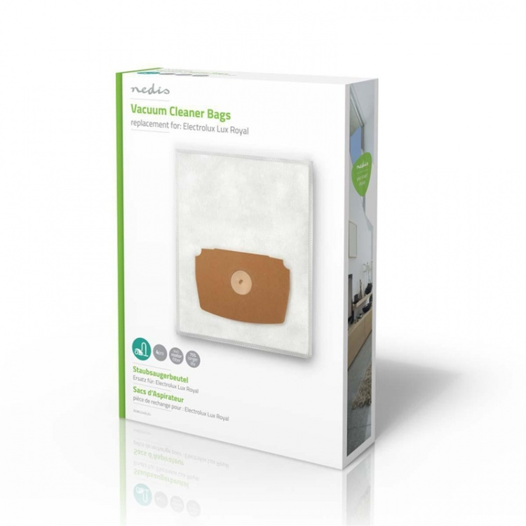 Nedis Stofzuigerzak | 4 Stuks | Synthetisch | Meest verkocht voor: Electrolux | Wit