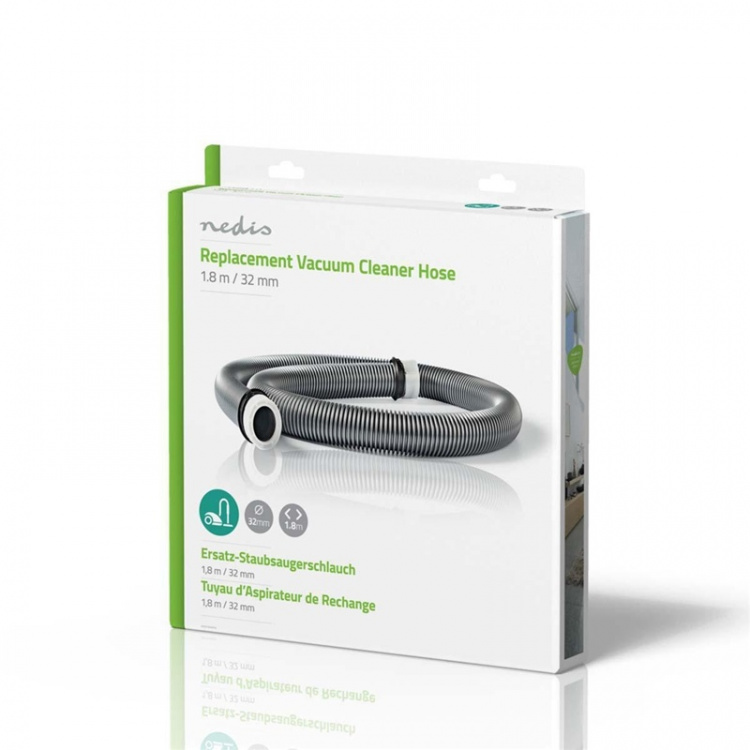 Nedis Stofzuigerslang | 32 mm | 1.80 m | Kunststof | Grijs