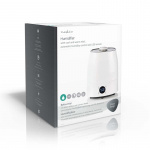 Nedis Luchtbevochtiger | 110 W | Met Koele en Warme mist | 5.5 l | Hygrometer | Timer | Geschikt voor ruimtes tot: 50 m² | Grijs / Wit