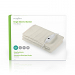 Nedis Elektrische Deken | Onderdeken | 1 Persoon | 150 x 80 cm | 3 Warmte Standen | Wasmachinebestendig | Oververhittingsbeveiliging | Polyester