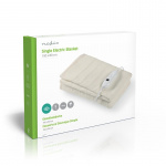 Nedis Elektrische Deken | Onderdeken | 1 Persoon | 150 x 80 cm | 3 Warmte Standen | Wasmachinebestendig | Oververhittingsbeveiliging | Polyester