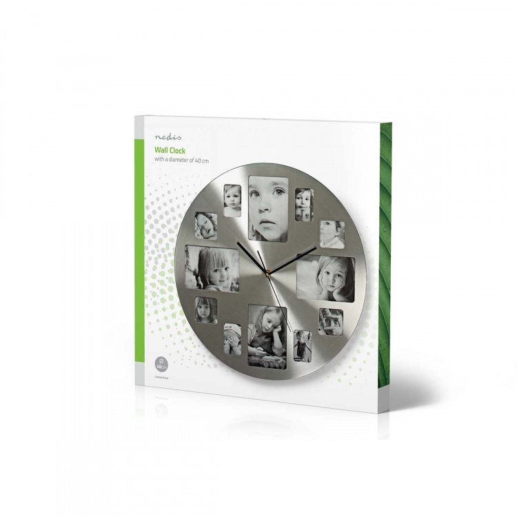 Nedis Wandklok | Diameter: 400 mm | Metaal | Zilver Nedis Wandklok | Diameter: 400 mm | Metaal | Zilver