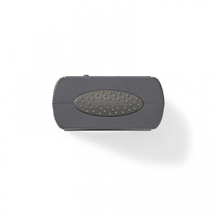 Nedis Analoge Bureau-Wekker | Snoozefunctie | Achtergrondverlichting | Grijs / Wit