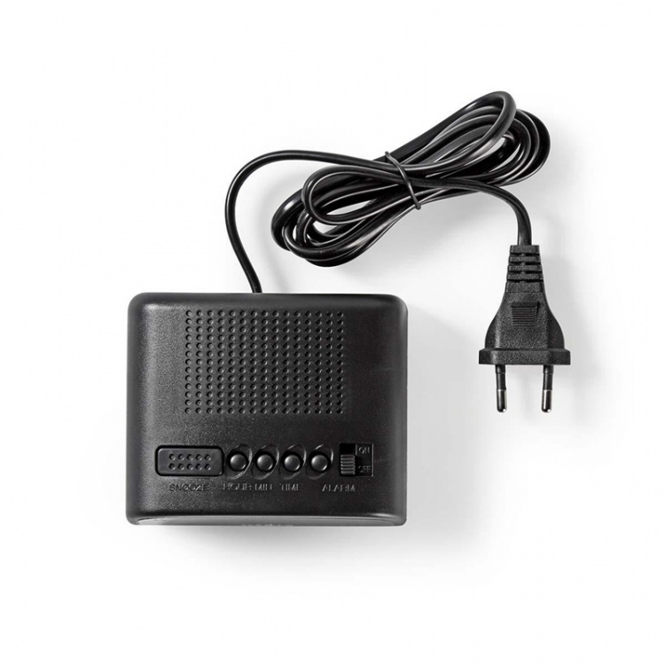 Nedis Digitale Bureau-Wekker | LED | Snoozefunctie | Zwart